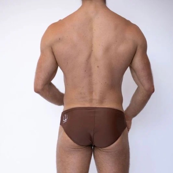 US Merman Fast Eddie Swim Brief in Otter Brown - 36 - L/XL - Picture 3 of 4